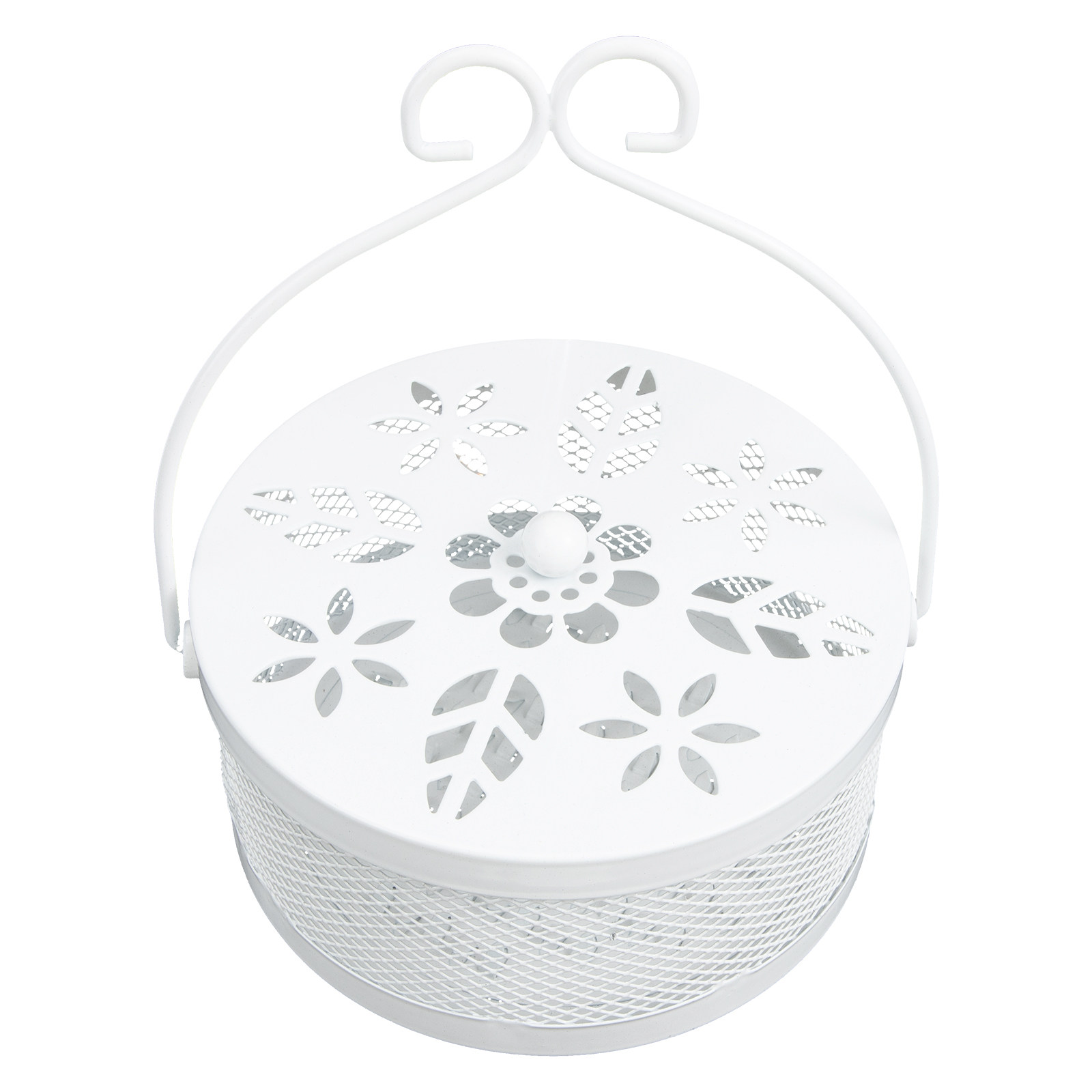 Incense Holder - Box Wrought White Smooth Texture Fireproof