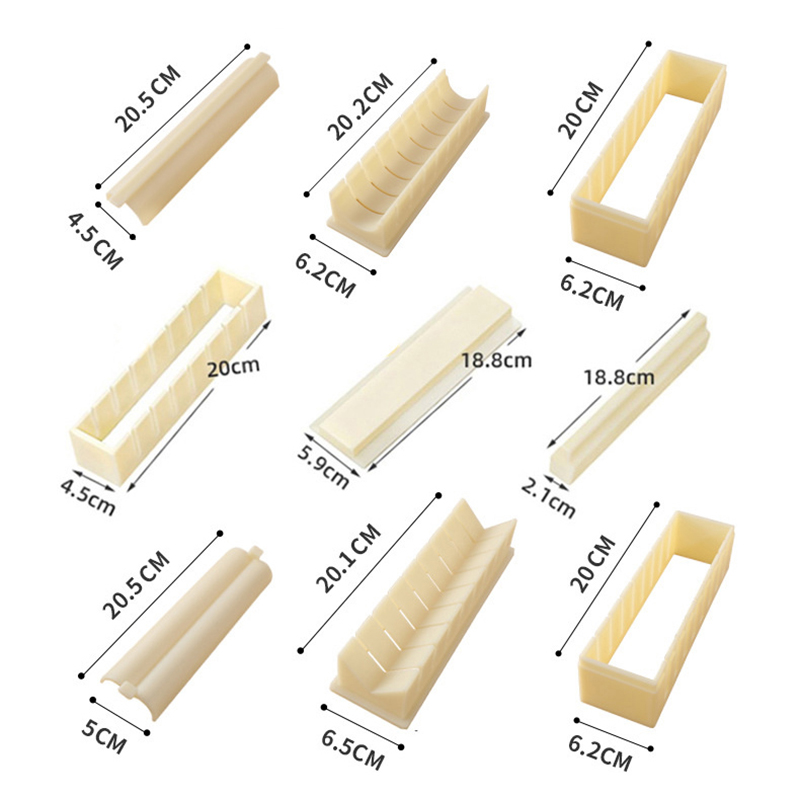 3pcs/set Square Heart-shaped S - đánh giá và giá Sushi Making Kit