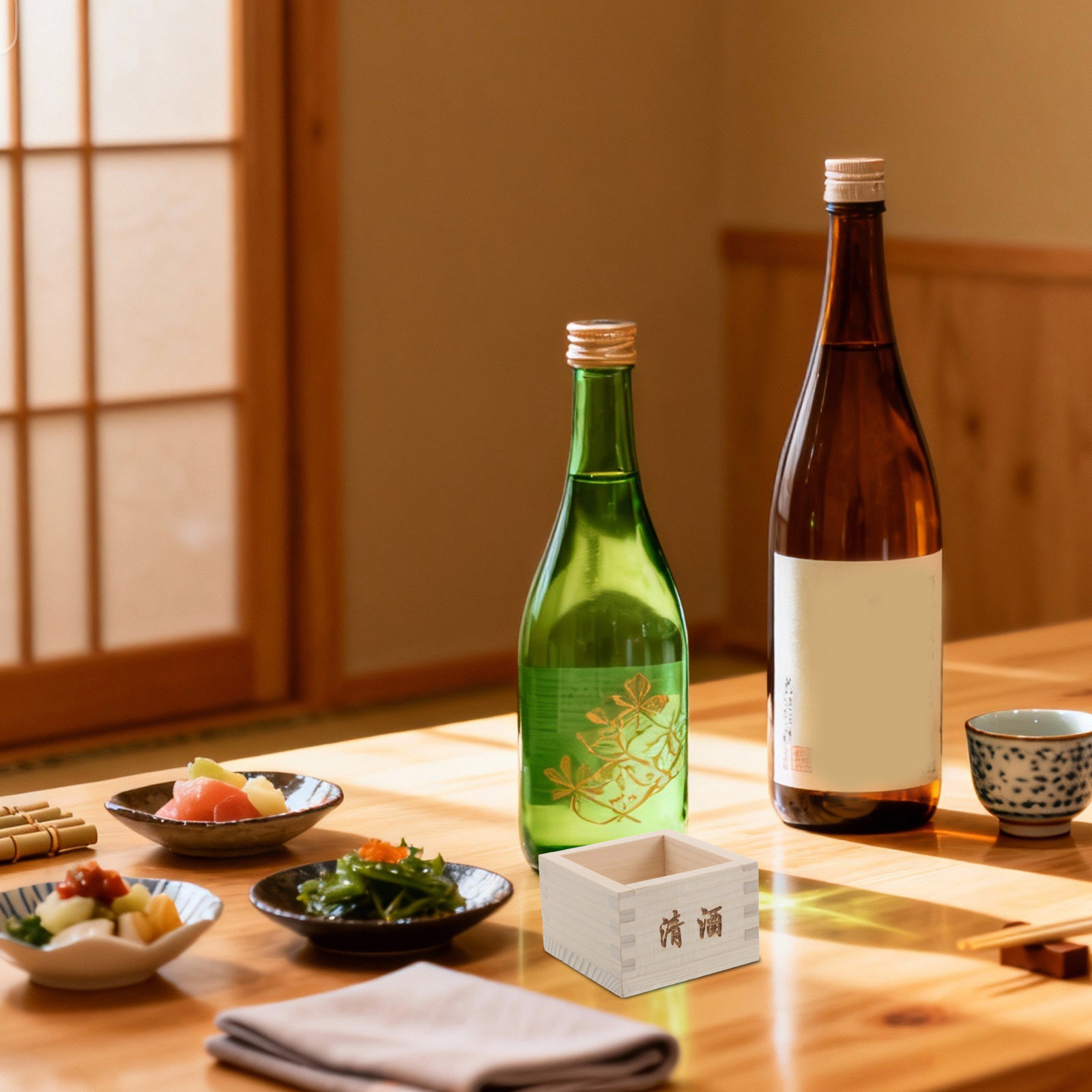 2Pcs Wooden Sake Masu Box Trad - đánh giá và giá Japanese Restaurant Lifestyle