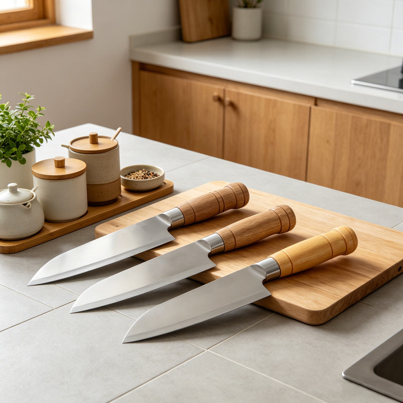 3pcs Wooden Knife Handle Grips - đánh giá và giá Japanese Knife