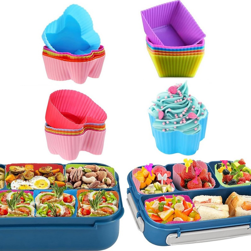 8PCS Silicone Lunch Box Divide - đánh giá và giá Bento Box